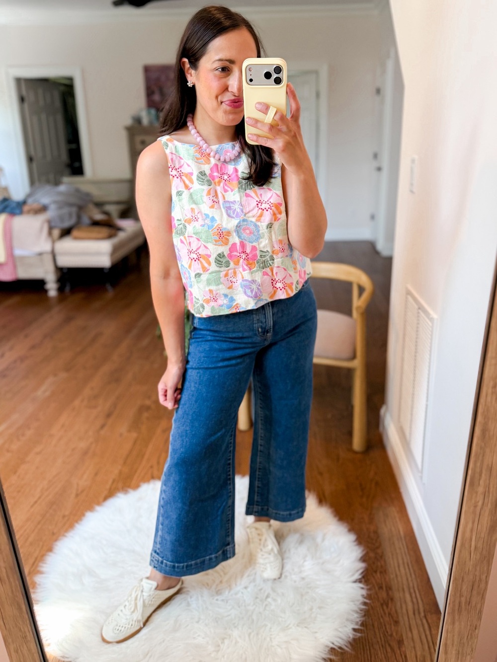 GAP Factory Cropped Wide-Leg Jeans in Blue